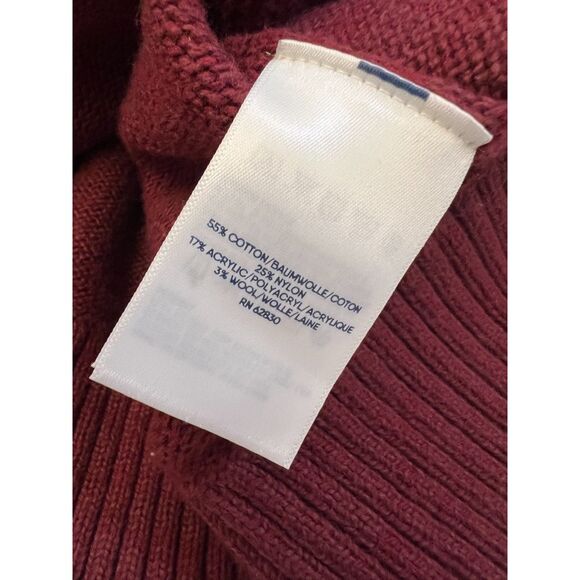 Lands' End Cozy Lofty Rich Burgandy Sweater Dress. Size S (6-8). - Picture 8 of 9